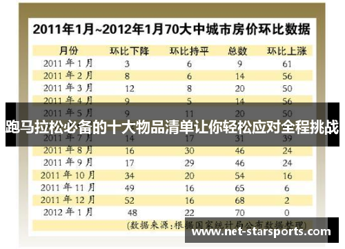 跑马拉松必备的十大物品清单让你轻松应对全程挑战